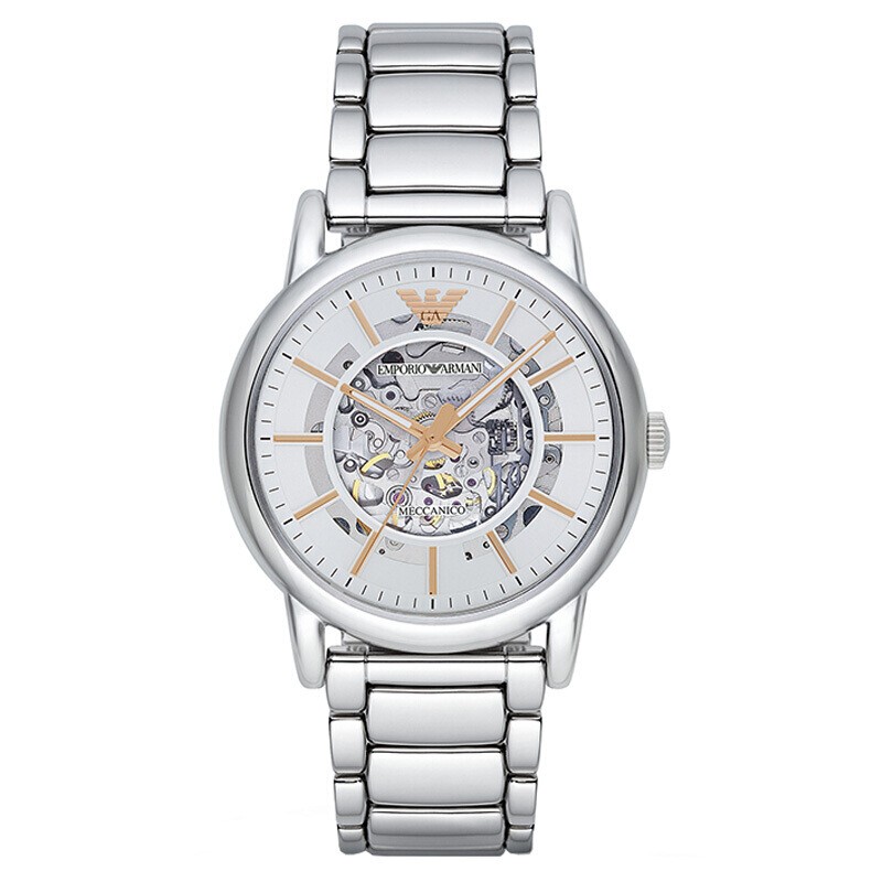 阿玛尼镂空自动机械男表钢带ar1980