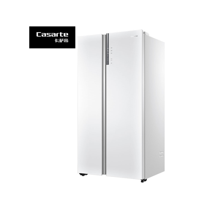卡萨帝 643升纯白系列一级变频对开门彩晶面板皓月白电冰箱