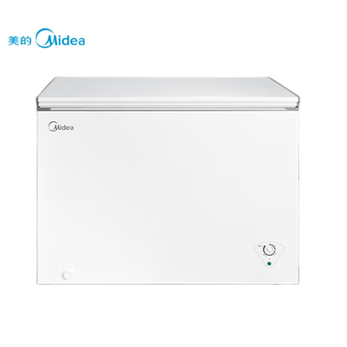 美的 301升一级能效卧式大冷冻冰柜冷藏冷冻转换冷柜卧式冰箱