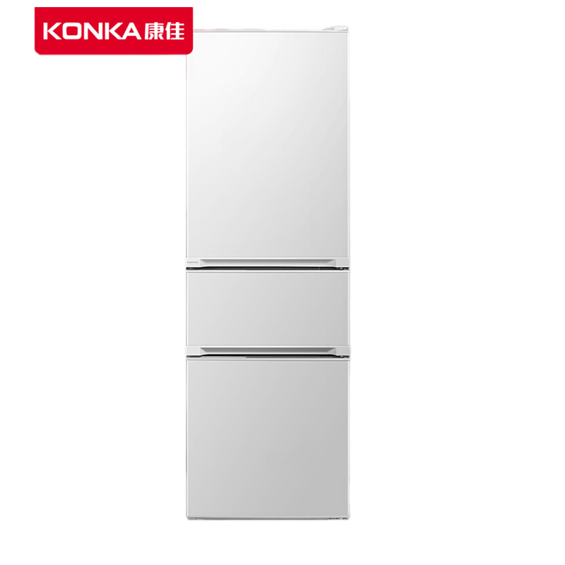 康佳 205升三门节能冷藏冷冻两三开门组合存鲜白色小型冰箱