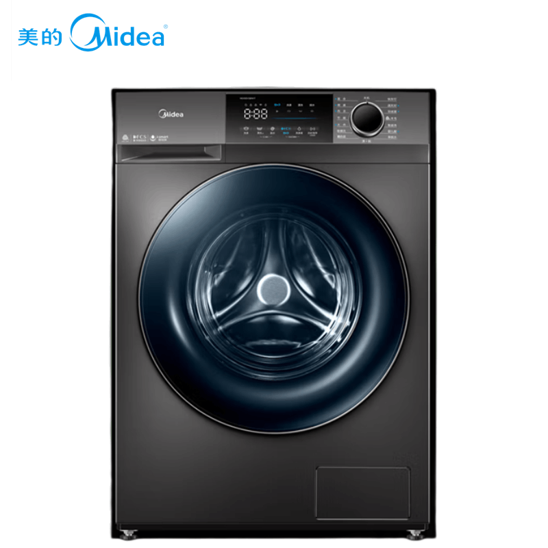 美的 10公斤变频洗烘一体智能投放感应式净螨除菌全自动洗衣机