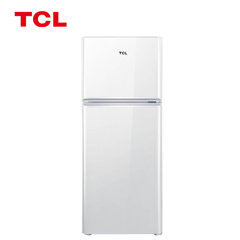 TCL 120L双门珍珠白均匀制冷特质消音垫小身材大容量冰箱