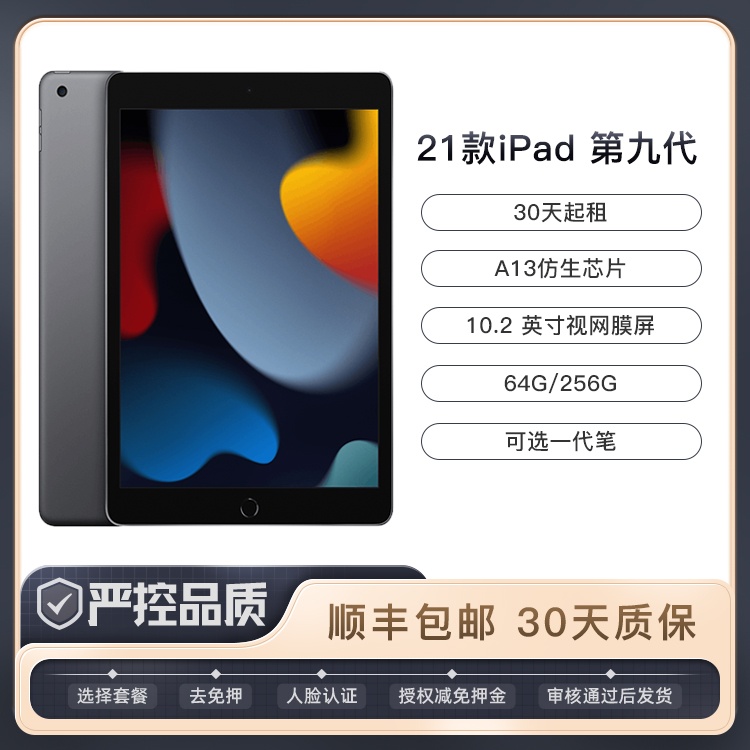 99新2021款苹果iPad 9代 10.2英寸 平板电脑