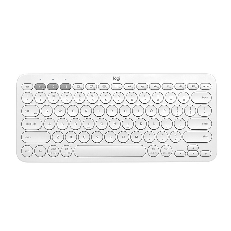 罗技Logitech K380多设备蓝牙键盘  白色