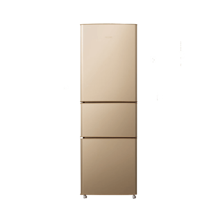 美菱冰箱210升三门三开门多门租房家用小型冰箱三温区中门
