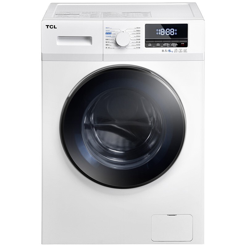 TCL 8.5公斤洗烘一体全自动变频滚筒快速烘干智能洗衣机