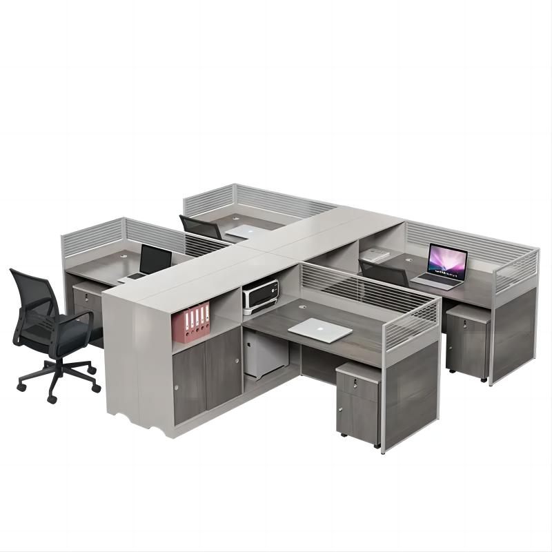 财务桌椅组合屏风工作位简约现代双人电脑时尚员工位职员办公桌