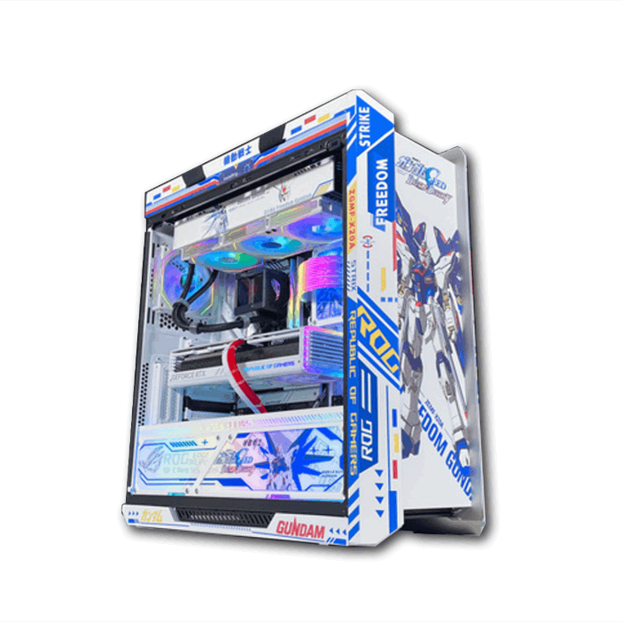 ROG玩家国度GX601太阳神机箱定制高达游戏水冷侧透玻璃