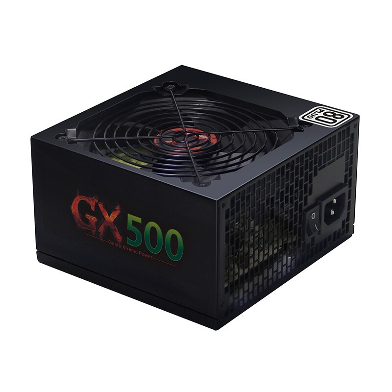 航嘉GX500额定500W电源 台式主机电脑宽幅电脑游戏电源