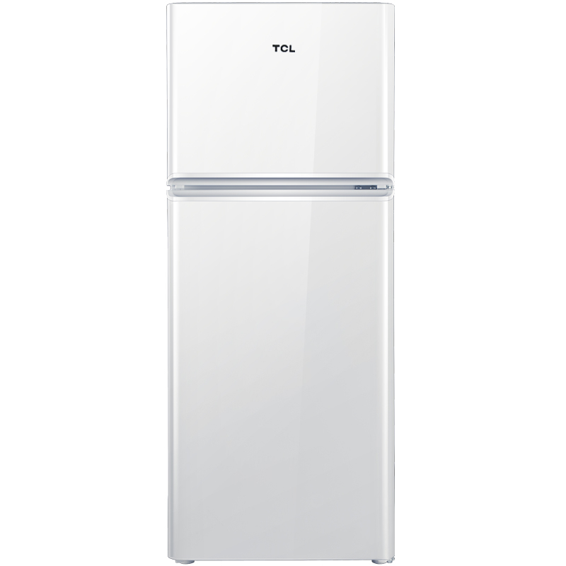 全新 TCL 118升双门养鲜冰箱均匀制冷低音环保小型电冰箱