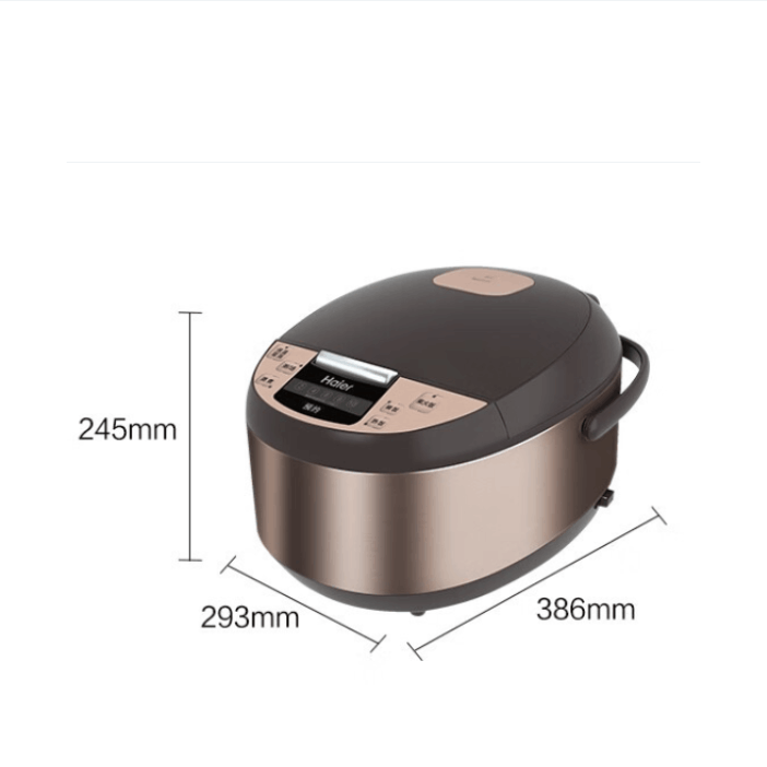 海尔电饭煲5升大容量5种烹饪功能10小时预约黄晶复合内胆