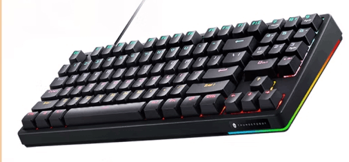雷神 有线游戏机械键盘KG3089R 红轴 电竞89键RGB