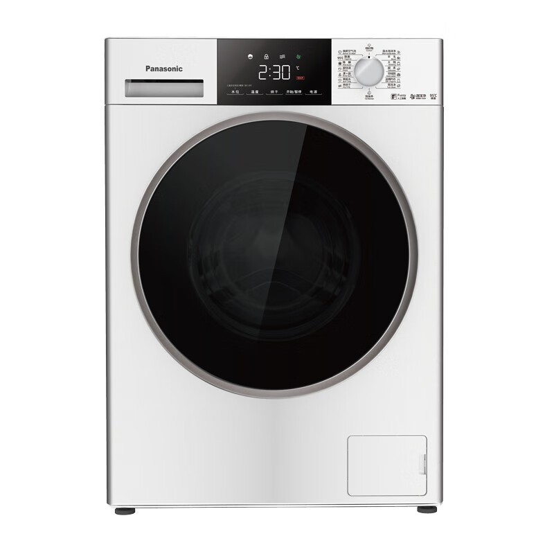 松下滚筒洗衣机 家用10公斤全自动白月光除菌版大容量洗衣机