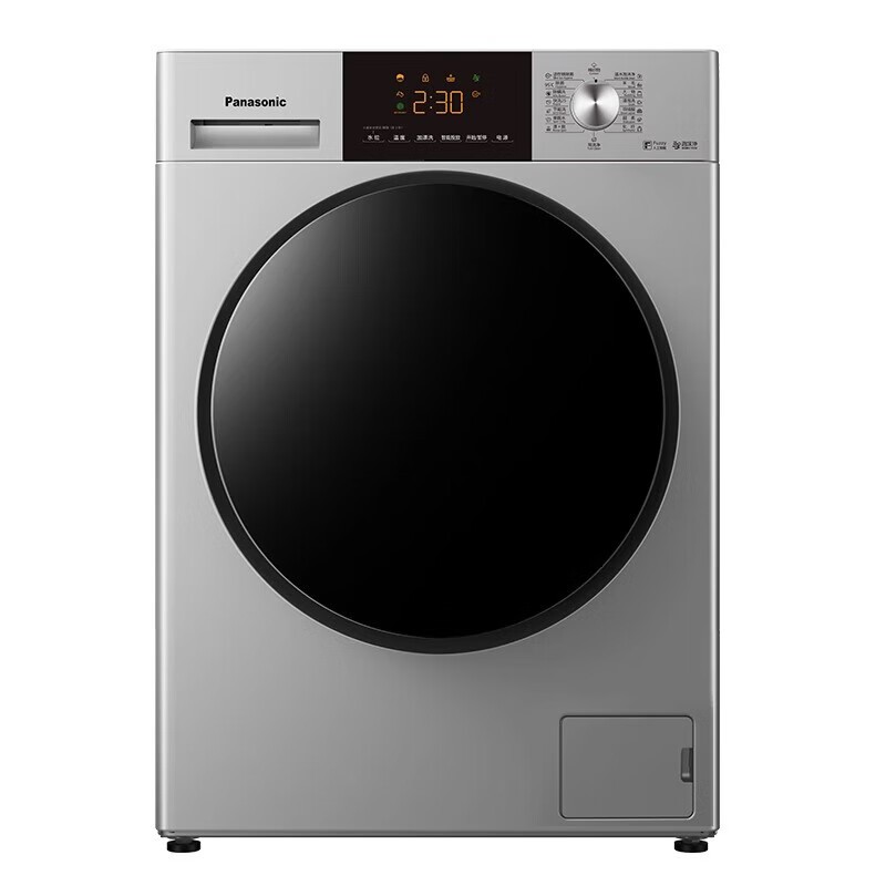 松下 滚筒洗衣机10kg大容量全自动智能投放家用活性银高温除