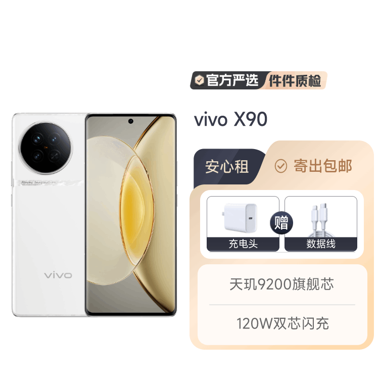 95新 vivo X90 新一代自研芯片 120W超快闪充