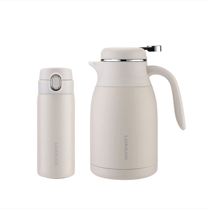 全新乐扣乐扣 家用品优享家套装米色304不锈钢大容量2件套